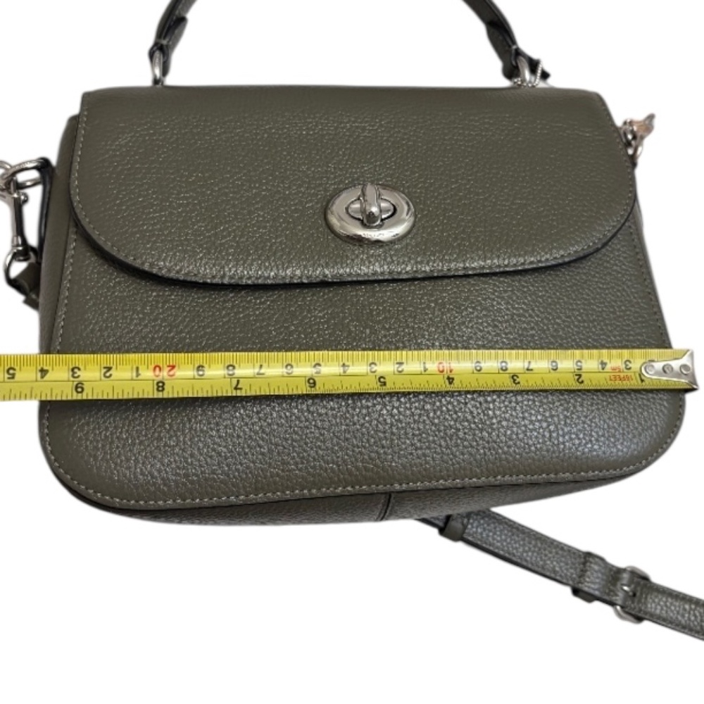 Coach Marlie Top Handle Satchel Crossbody Purse Surplus Green Leather bag c1557 - Picture 11 of 11